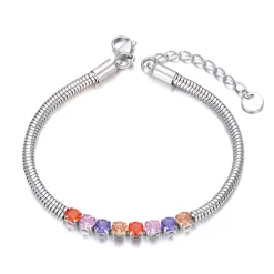 Anna K Jewelry - Armband Cubic Stål Mix