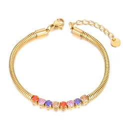 Anna K Jewelry - Armband Cubic Guld Mix