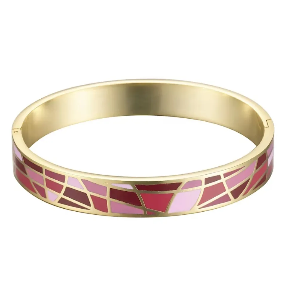 Anna K Jewelry - Armband Emalj Grafisk Röd