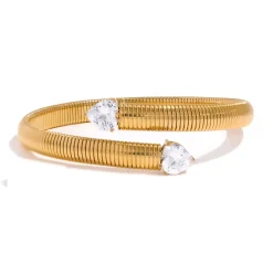 Anna K Jewelry - Armring Fashion Hearts Guld