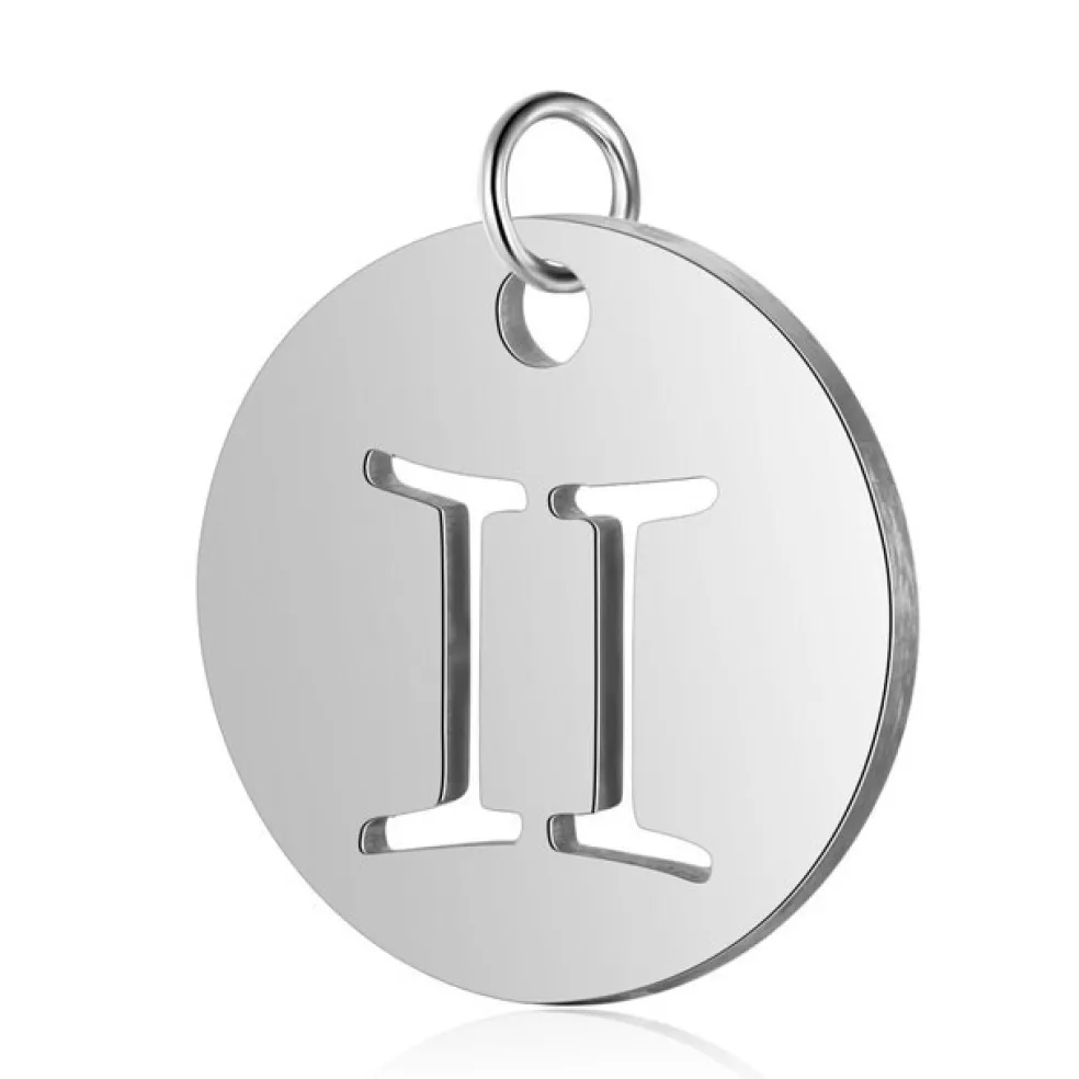 Anna K Jewelry - Berlock Stjärntecken Tvillingarna Stål