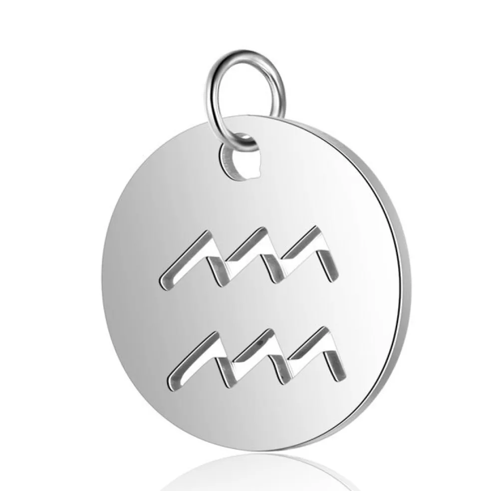 Anna K Jewelry - Berlock Stjärntecken Vattumannen Stål