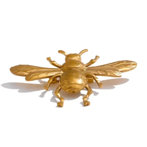 Anna K Jewelry - Brosch Plain Bi Guld