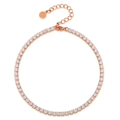 Anna K Jewelry - Fotlänk Kristall Tennis Rosé