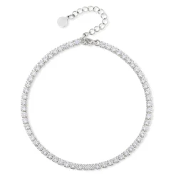 Anna K Jewelry - Fotlänk Kristall Tennis Stål