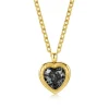 Anna K Jewelry - Halsband Crystal Heart Svart