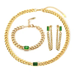 Anna K Jewelry - Halsband Holiday Chain Grön