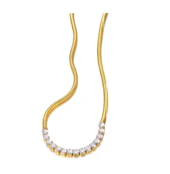 Anna K Jewelry - Halsband Cubic Guld Klar