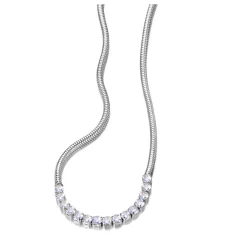 Anna K Jewelry - Halsband Cubic Stål Klar