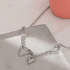 Anna K Jewelry - Halsband Steel My Heart Stål