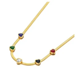 Anna K Jewelry - Halsband Hearts Guld