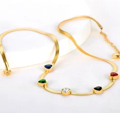 Anna K Jewelry - Halsband Hearts Guld