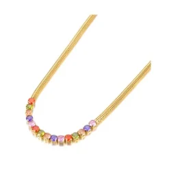 Anna K Jewelry - Halsband Cubic Guld Mix