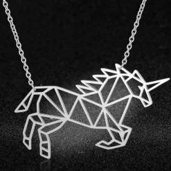 Anna K Jewelry - Halsband Animals Enhörning Stål