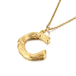 Anna K Jewelry - Halsband Bamboo C Guld