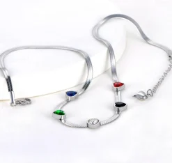Anna K Jewelry - Halsband Hearts Stål