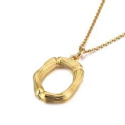 Anna K Jewelry - Halsband Bamboo O Guld