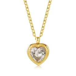 Anna K Jewelry - Halsband Crystal Heart Klar