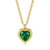 Anna K Jewelry - Halsband Crystal Heart Grön
