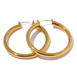 Anna K Jewelry - Örhängen Big Ring Guld