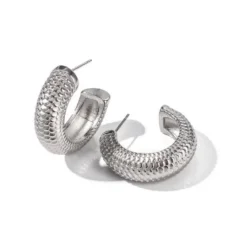 Anna K Jewelry - Örhängen Chunky Texture Stål