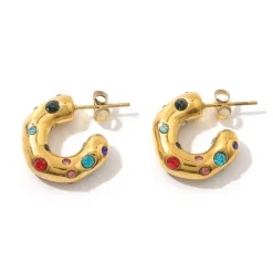 Anna K Jewelry - Örhängen Chunky Zircon Mix