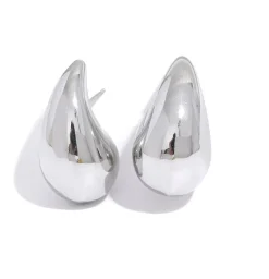 Anna K Jewelry - Örhängen Chunky Drop Plain Stål