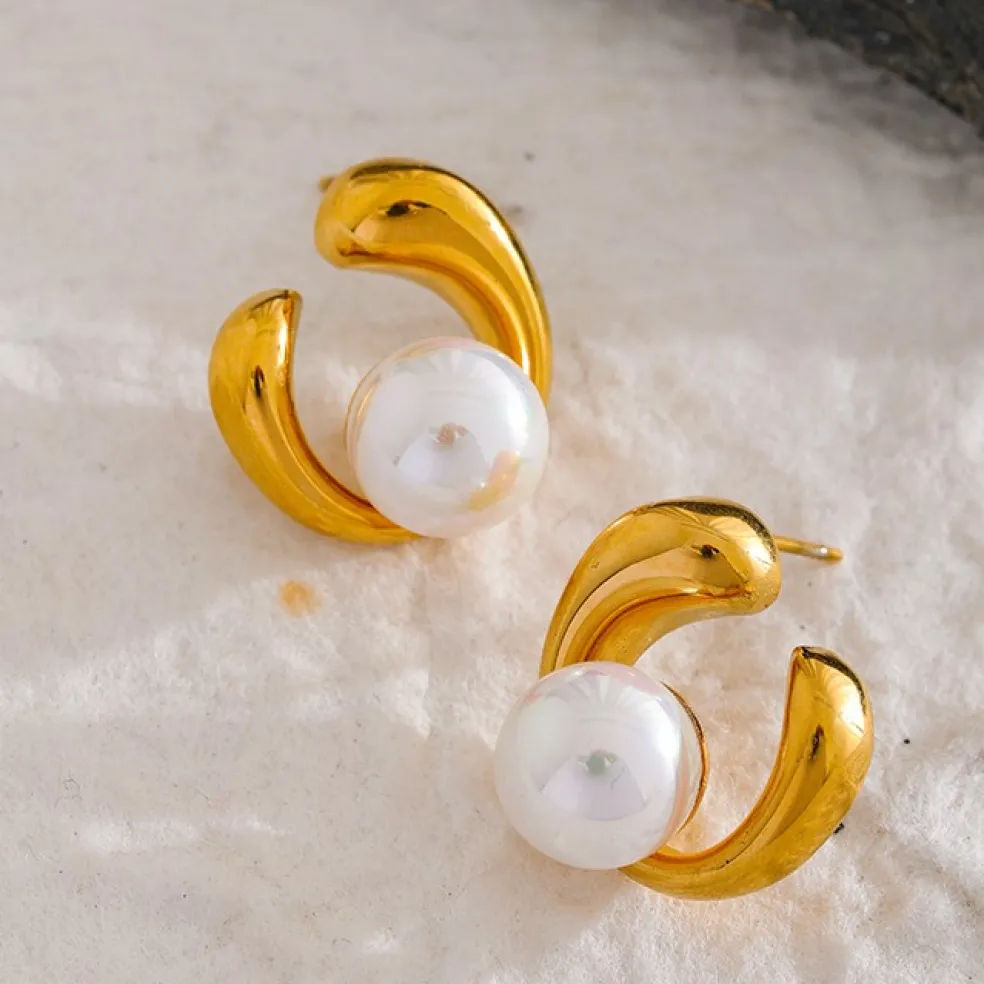 Anna K Jewelry - Örhängen Fashion Pearl Shell