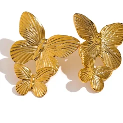 Anna K Jewelry - Örhängen Fashion Butterflys Guld