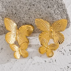 Anna K Jewelry - Örhängen Fashion Butterflys Guld