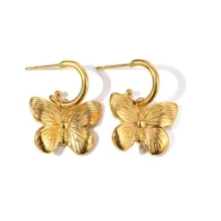 Anna K Jewelry - Örhängen Fashion Butterfly Hoops Guld