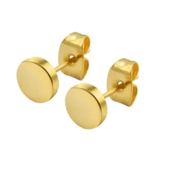 Anna K Jewelry - Örhängen Plain Puck Guld