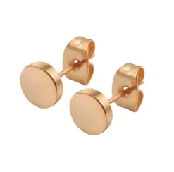 Anna K Jewelry - Örhängen Plain Puck Rosé