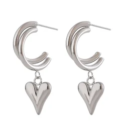 Anna K Jewelry - Örhängen Steel My Heart Stål