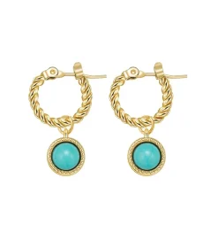 Anna K Jewelry - Örhängen Turquesa Round