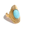 Anna K Jewelry - Ring Fashion Turquoise Hyperbole