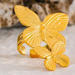 Anna K Jewelry - Ring Fashion Butterflys Guld
