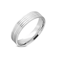 Anna K Jewelry - Ring Lines Stål 0,6