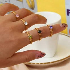 Anna K Jewelry - Ring Open Barcelona Rosa