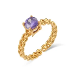 Anna K Jewelry - Ring Open Barcelona Lila