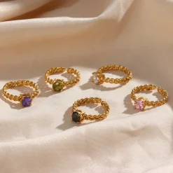 Anna K Jewelry - Ring Open Barcelona Lila