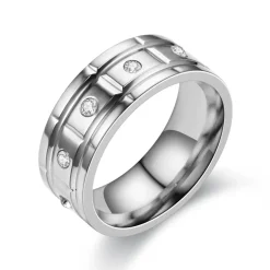 Anna K Jewelry - Ring Ten Diamonds Stål