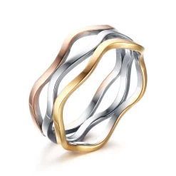 Anna K Jewelry - Ring Trio Stål