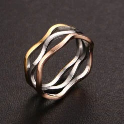 Anna K Jewelry - Ring Trio Stål