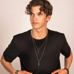 Arock - Halsband Cross Kort Guld