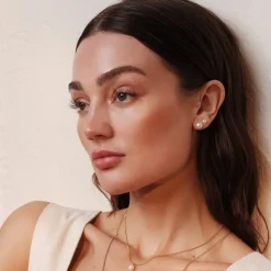 Astrid & Agnes - Örhängen Palma Stud Medium Guld