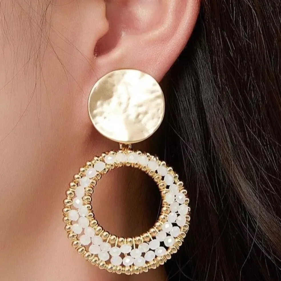 Belle Miss Paris - Clipsörhängen Hibatallah Vit