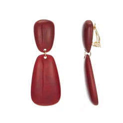Belle Miss Paris - Clipsörhängen Edmee Röd