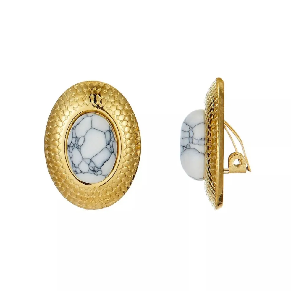 Belle Miss Paris - Clipsörhängen Uwimana Marmor