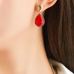 Belle Miss Paris - Örhängen Baptista Röd